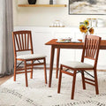 Chaises de cuisine avec cadre en bois d'hévéa et assise rembourrée