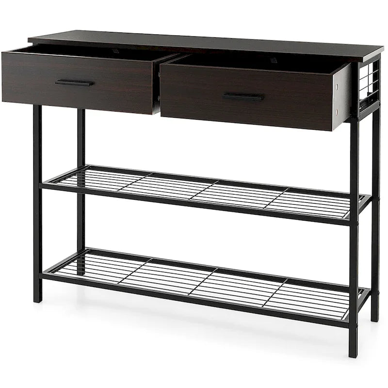 Table console d'entrée avec 2 tiroirs pour salon/entrée