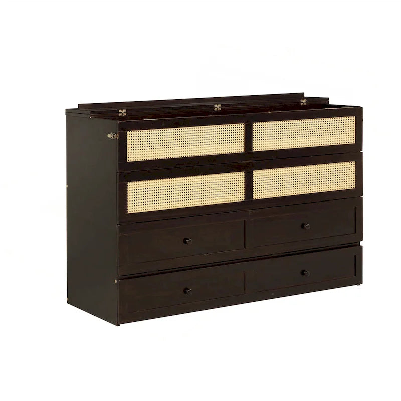 Lit escamotable Queen Size polyvalent avec fonction de rangement