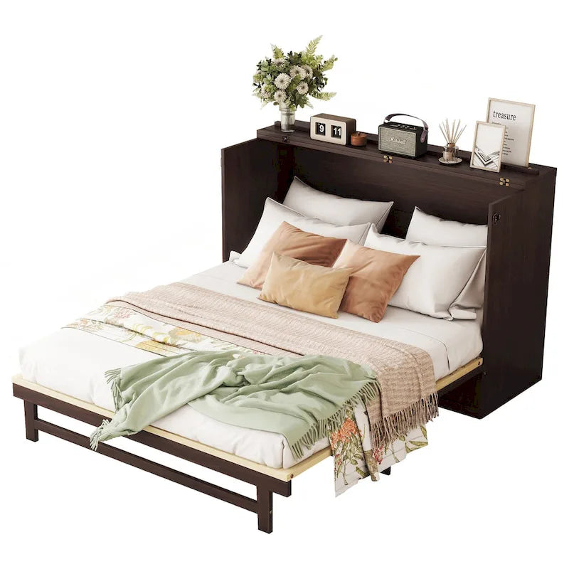 Lit escamotable Queen Size polyvalent avec fonction de rangement