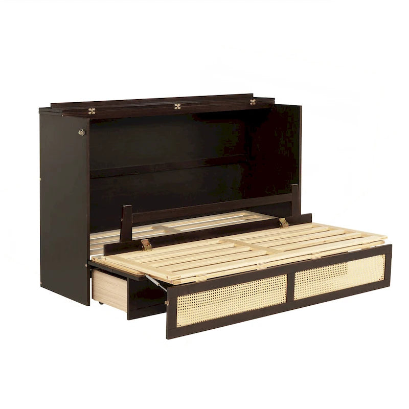 Lit escamotable Queen Size polyvalent avec fonction de rangement
