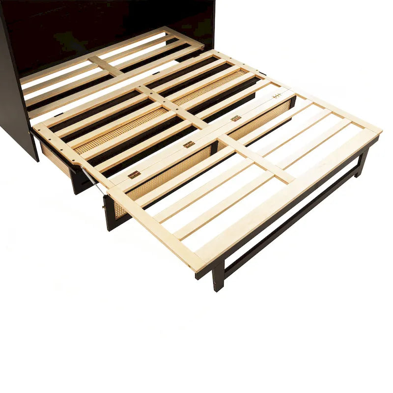 Lit escamotable Queen Size polyvalent avec fonction de rangement