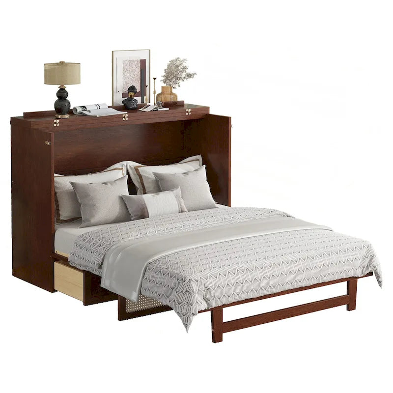 Lit escamotable Queen Size polyvalent avec fonction de rangement