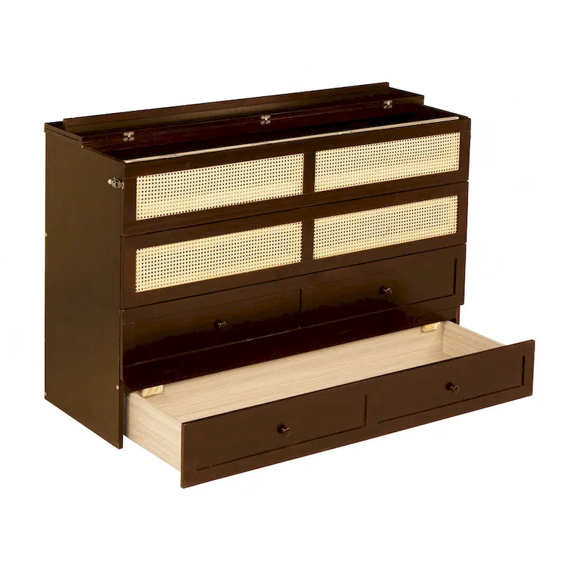 Lit escamotable Queen Size polyvalent avec fonction de rangement