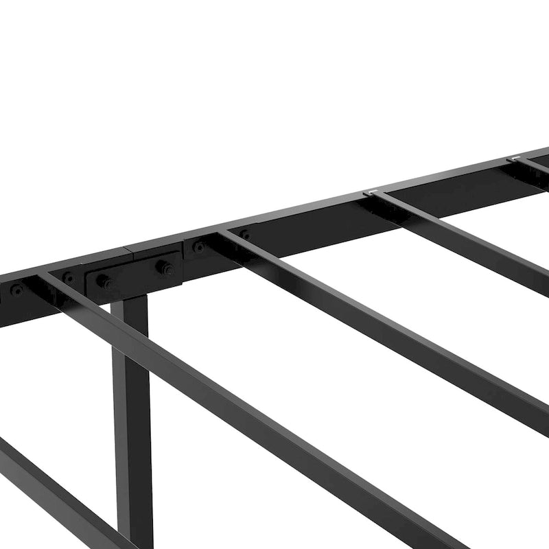 Lit plateforme Queen Size avec tête de lit de rangement, éclairage LED et port de charge