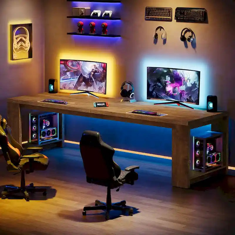 Bureau extra long Table de travail Bureau grande station de travail