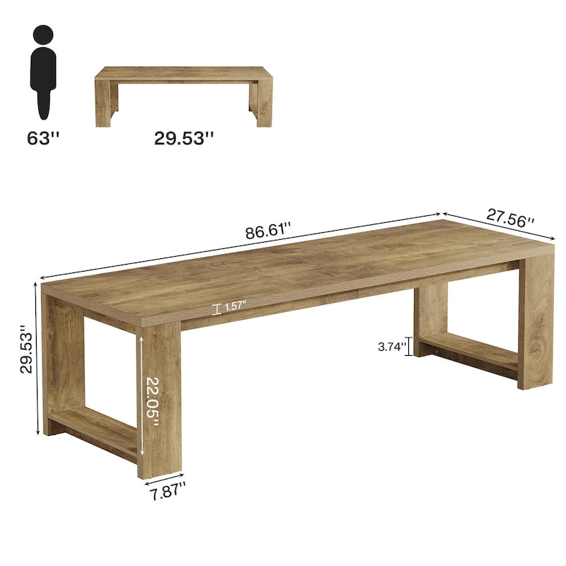 Bureau extra long Table de travail Bureau grande station de travail
