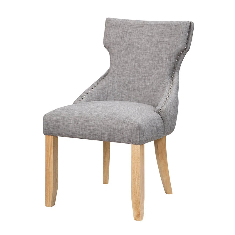 Chaises d'appoint contemporaines en bois à dossier haut capitonné