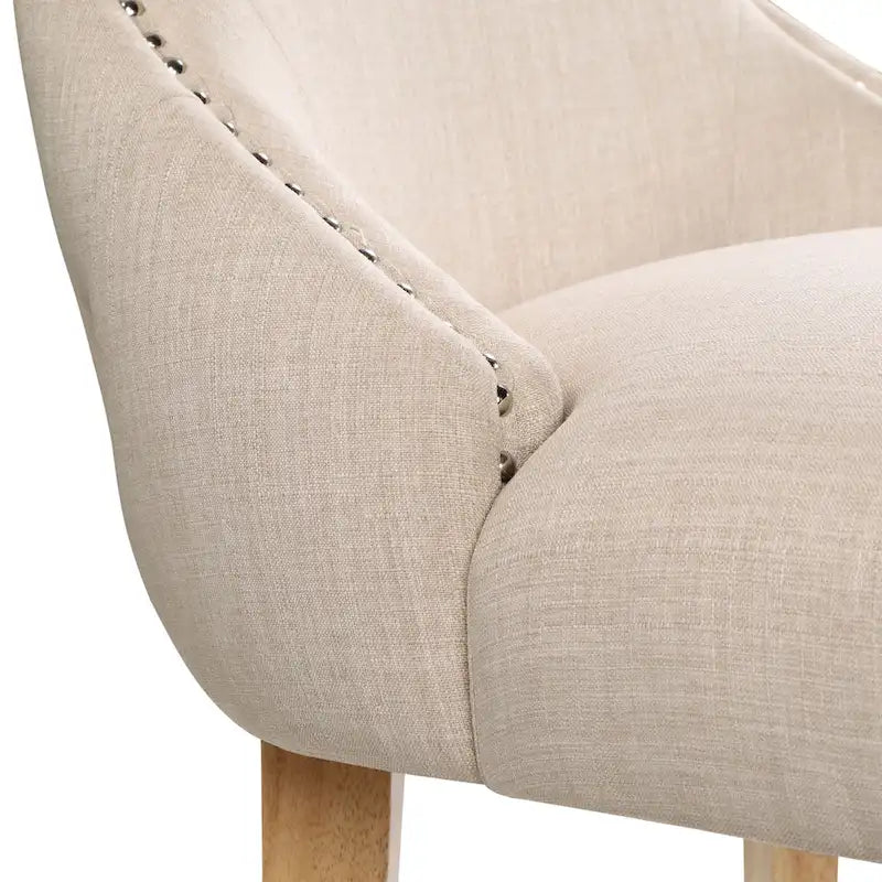Chaises d'appoint contemporaines en bois à dossier haut capitonné