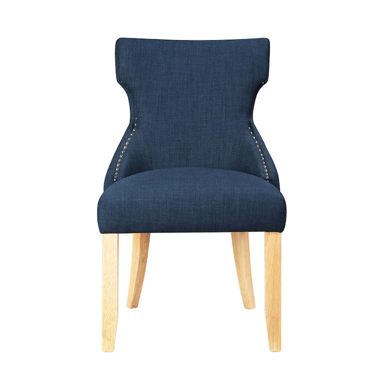 Chaises d'appoint contemporaines en bois à dossier haut capitonné