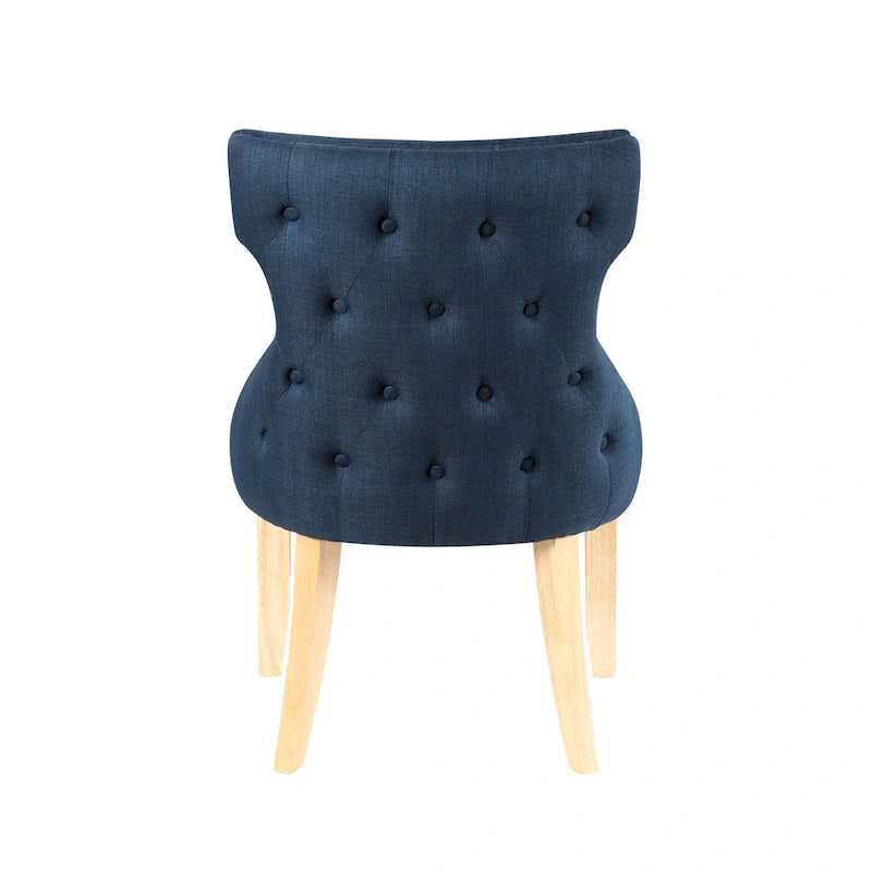 Chaises d'appoint contemporaines en bois à dossier haut capitonné