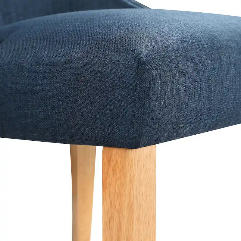 Chaises d'appoint contemporaines en bois à dossier haut capitonné
