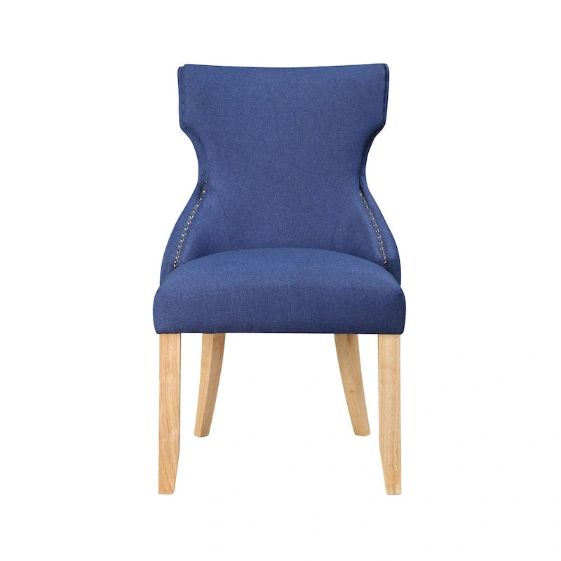 Chaises d'appoint contemporaines en bois à dossier haut capitonné