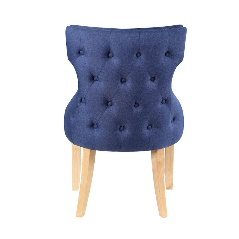 Chaises d'appoint contemporaines en bois à dossier haut capitonné