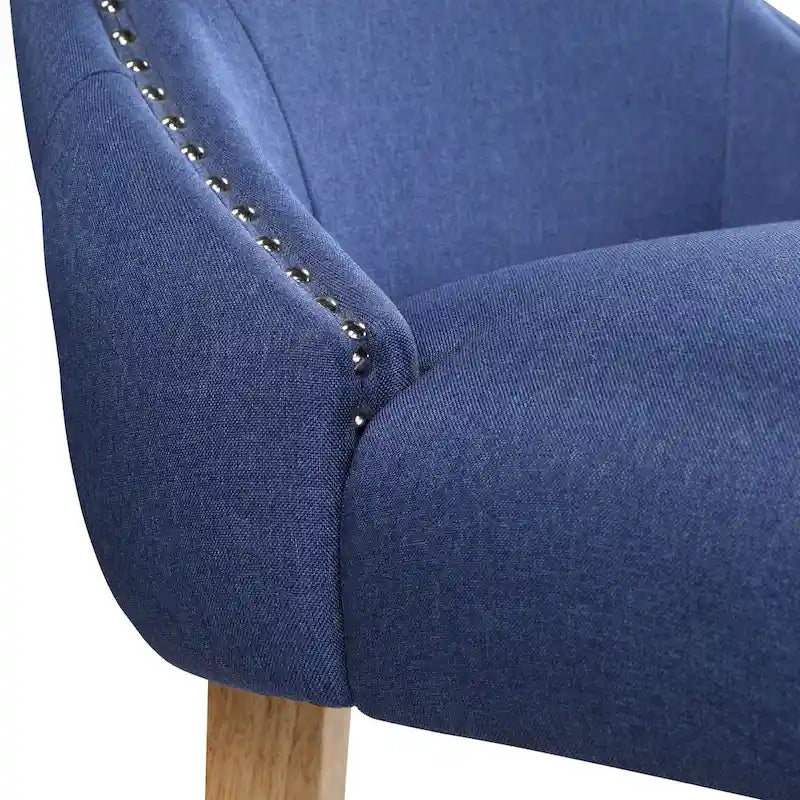 Chaises d'appoint contemporaines en bois à dossier haut capitonné