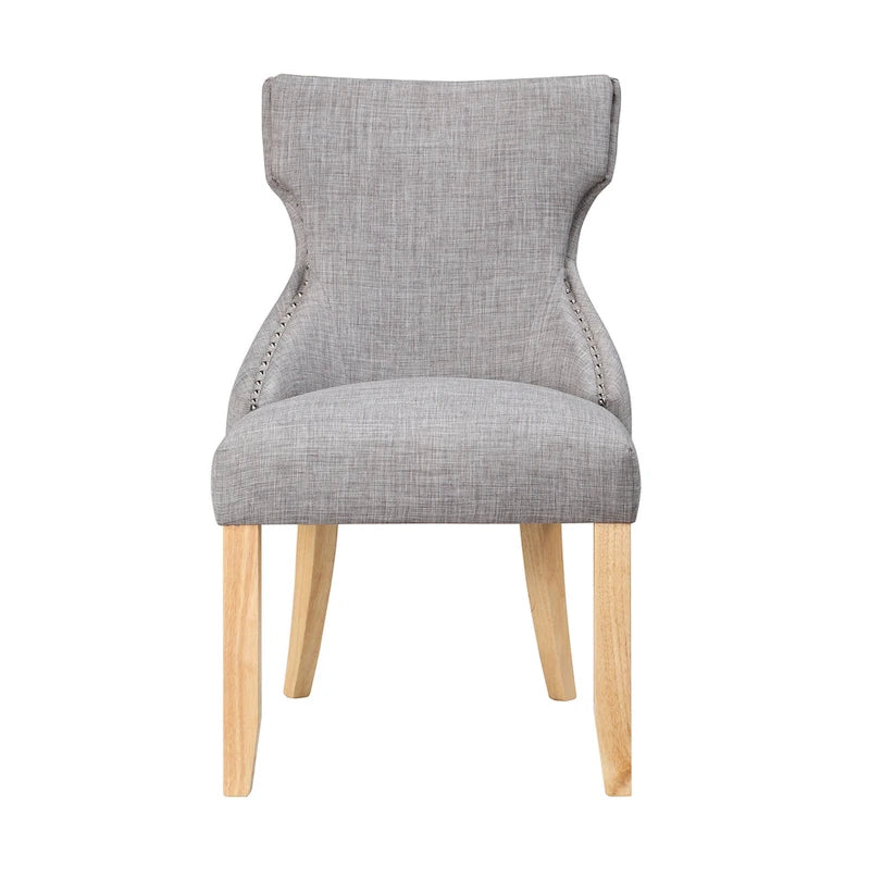 Chaises d'appoint contemporaines en bois à dossier haut capitonné