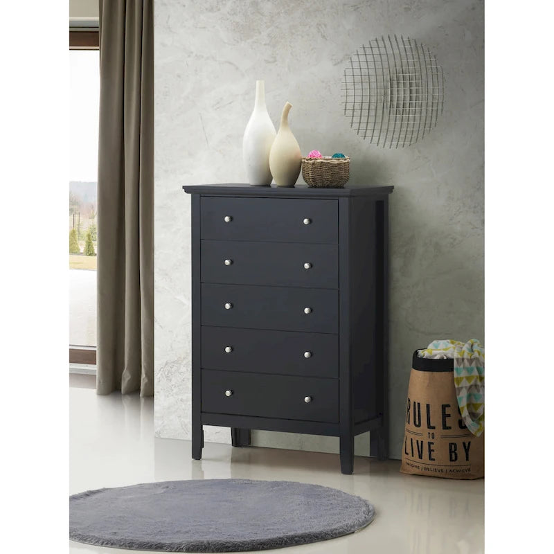 Commode de chambre à 5 tiroirs