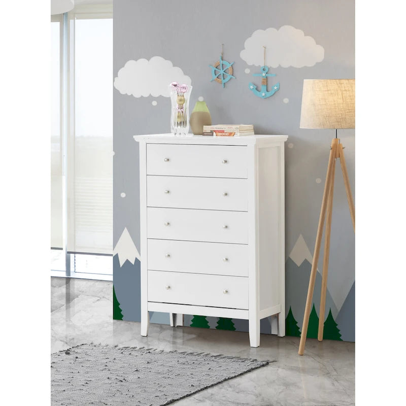 Commode de chambre à 5 tiroirs