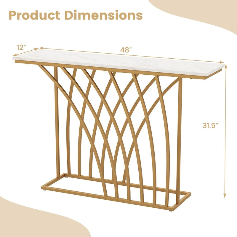 Console moderne, table d'appoint, table d'entrée longue