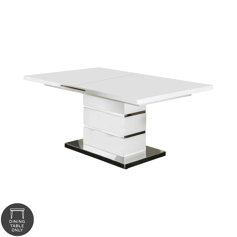 Table à manger extensible en bois blanc de 78 pouces