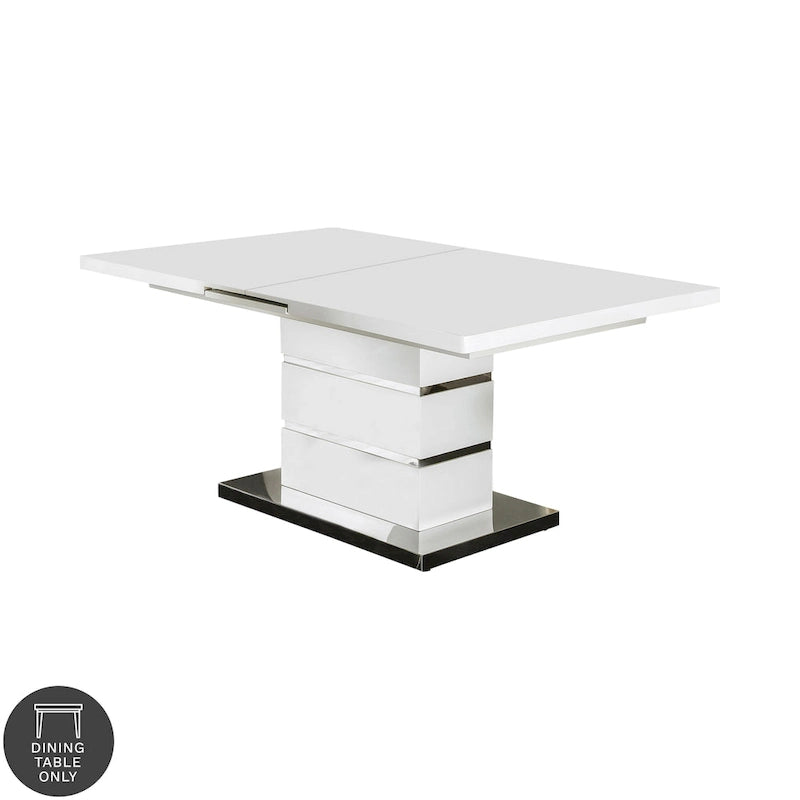 Table à manger extensible en bois blanc de 78 pouces