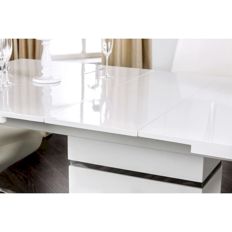 Table à manger extensible en bois blanc de 78 pouces