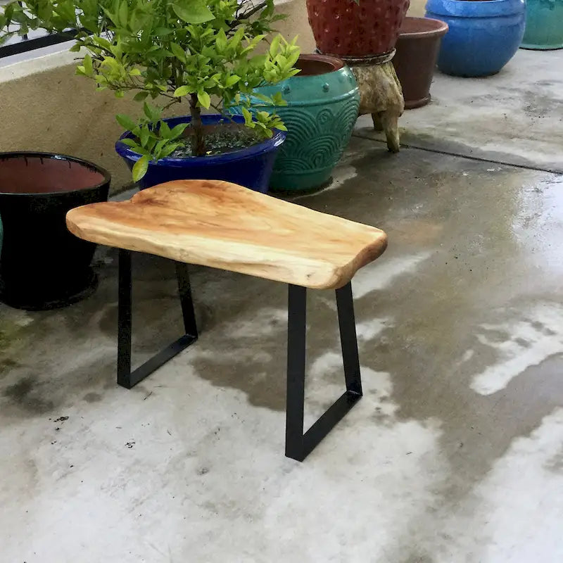 Pieds de table trapèze en métal plat pour meubles