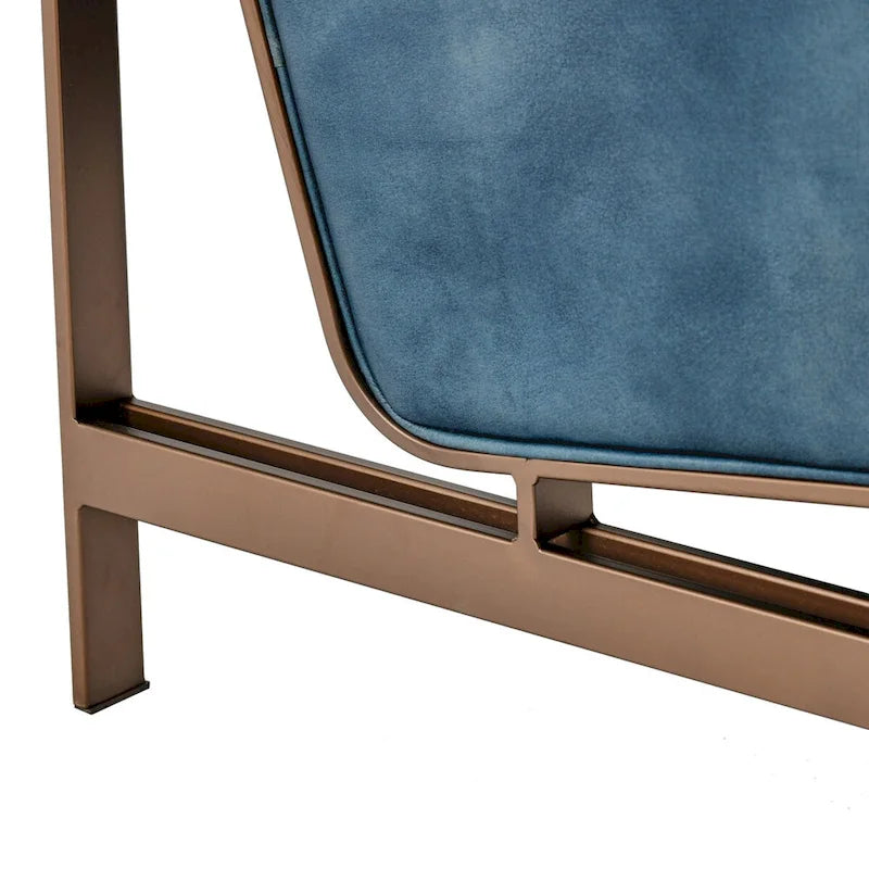 Fauteuil club en cuir, coussin d'assise amovible