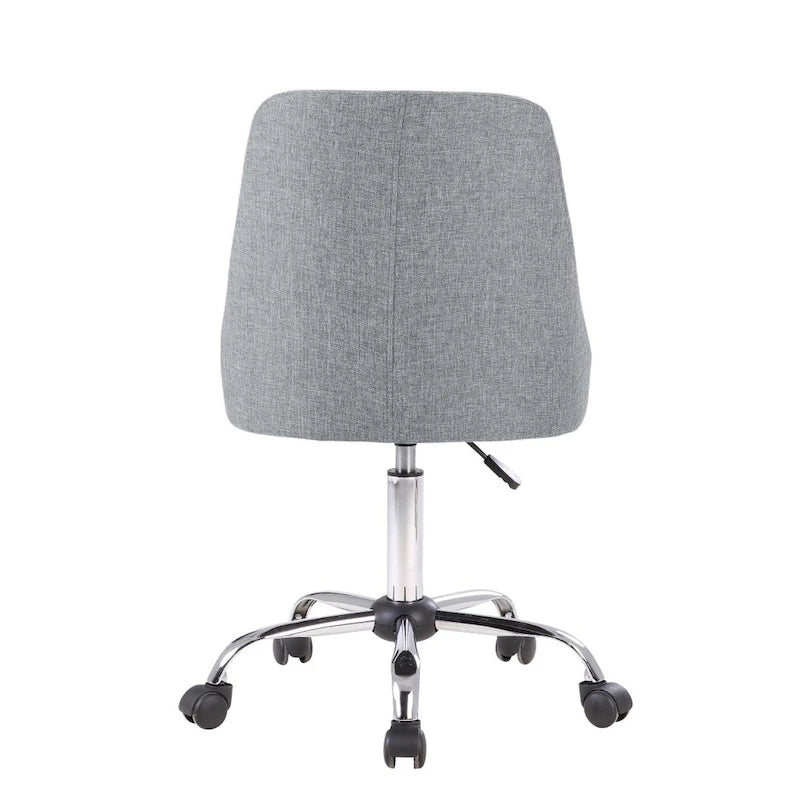 Chaise de bureau en tissu avec piètement chromé