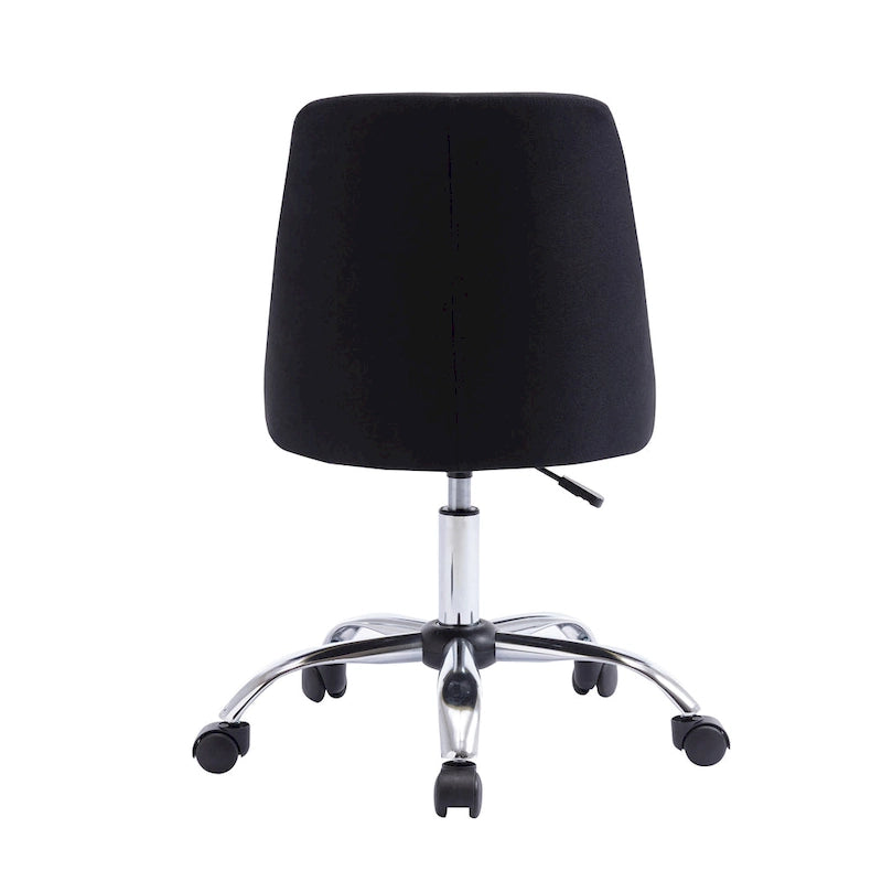 Chaise de bureau en tissu avec piètement chromé