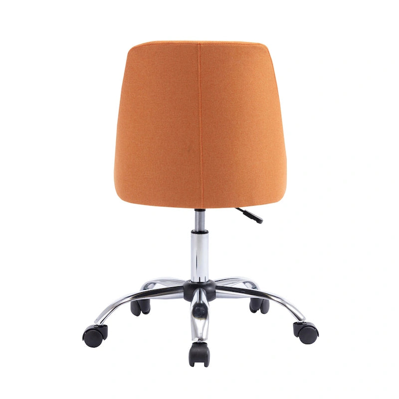 Chaise de bureau en tissu avec piètement chromé