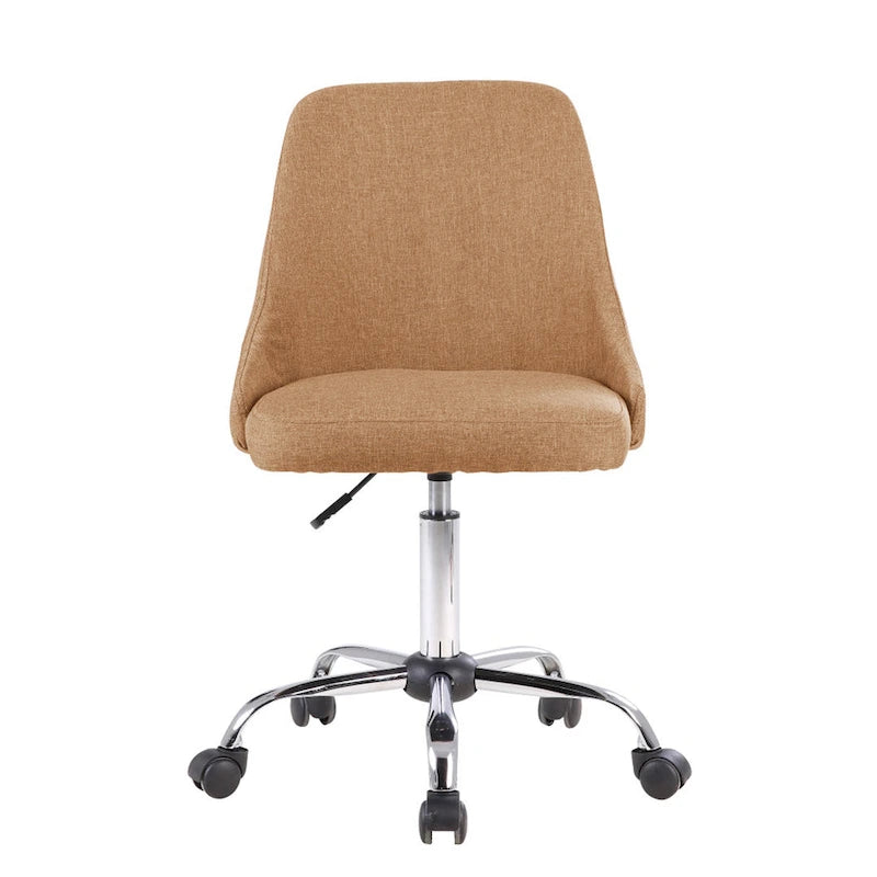Chaise de bureau en tissu avec piètement chromé