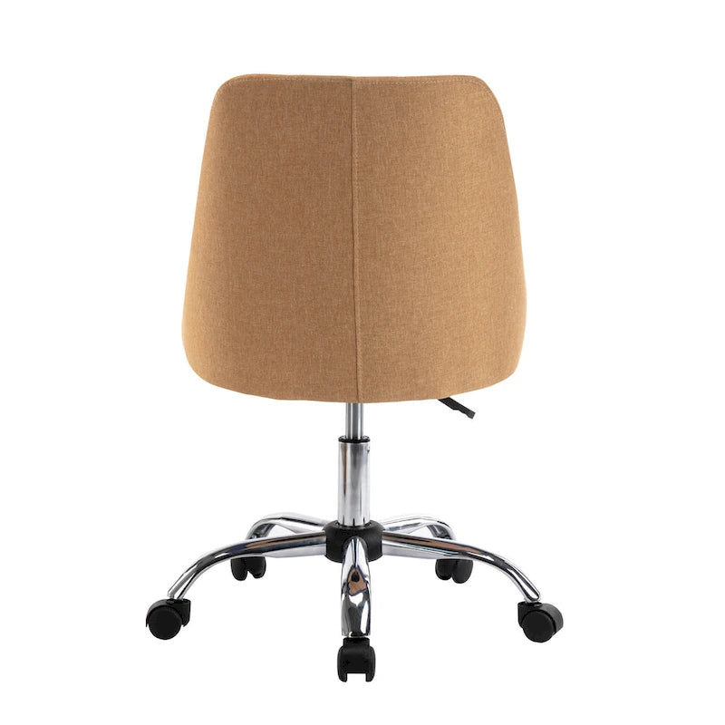 Chaise de bureau en tissu avec piètement chromé