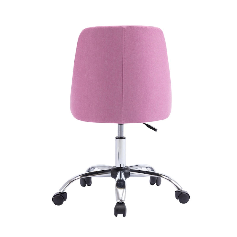 Chaise de bureau en tissu avec piètement chromé