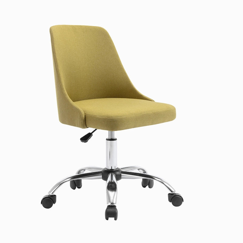 Chaise de bureau en tissu avec piètement chromé