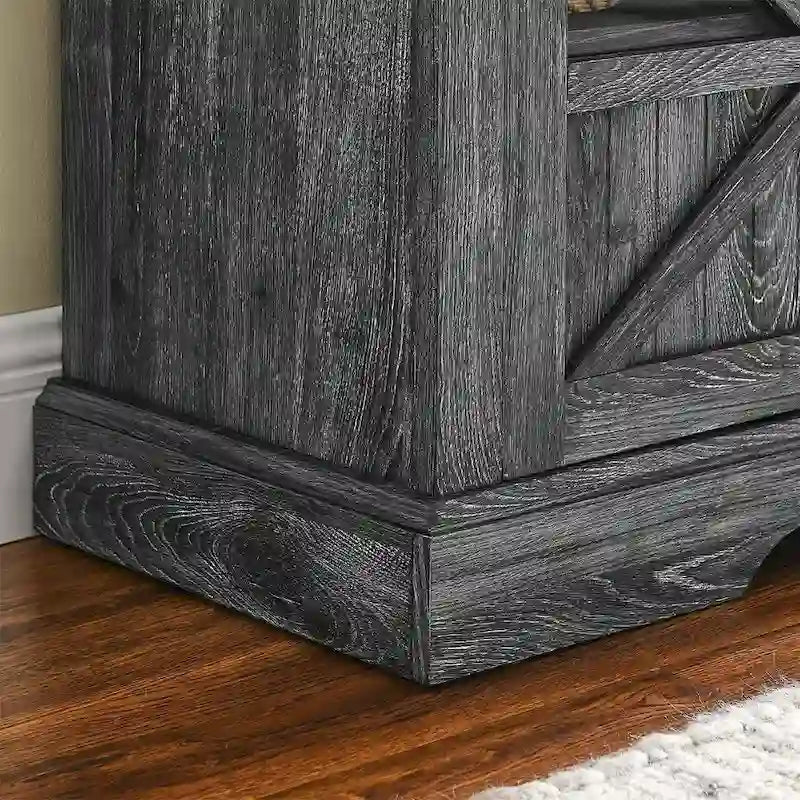 Meuble TV de 152 cm pour téléviseurs jusqu'à 178 cm avec cheminée électrique