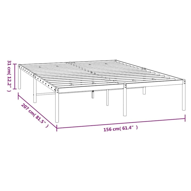 Cadre de lit en métal, sans matelas