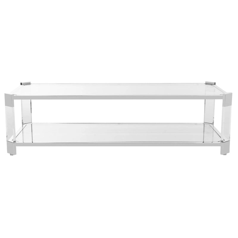 Table basse en verre transparent