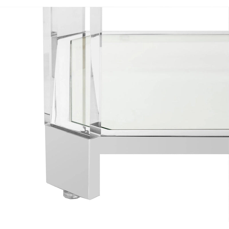 Table basse en verre transparent