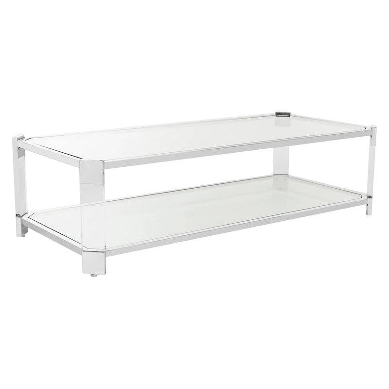 Table basse en verre transparent