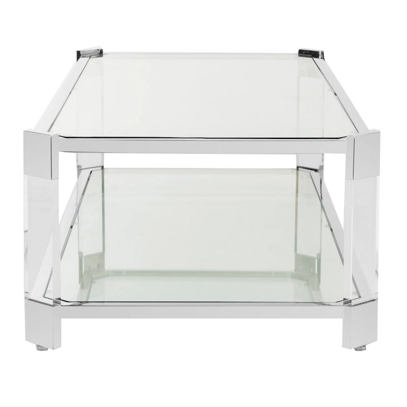 Table basse en verre transparent