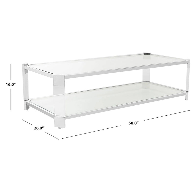 Table basse en verre transparent