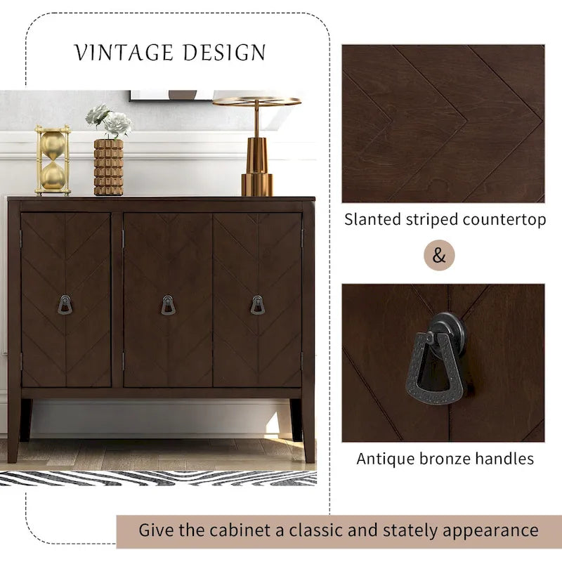 37 Bahut de cuisine de style vintage avec armoire de rangement