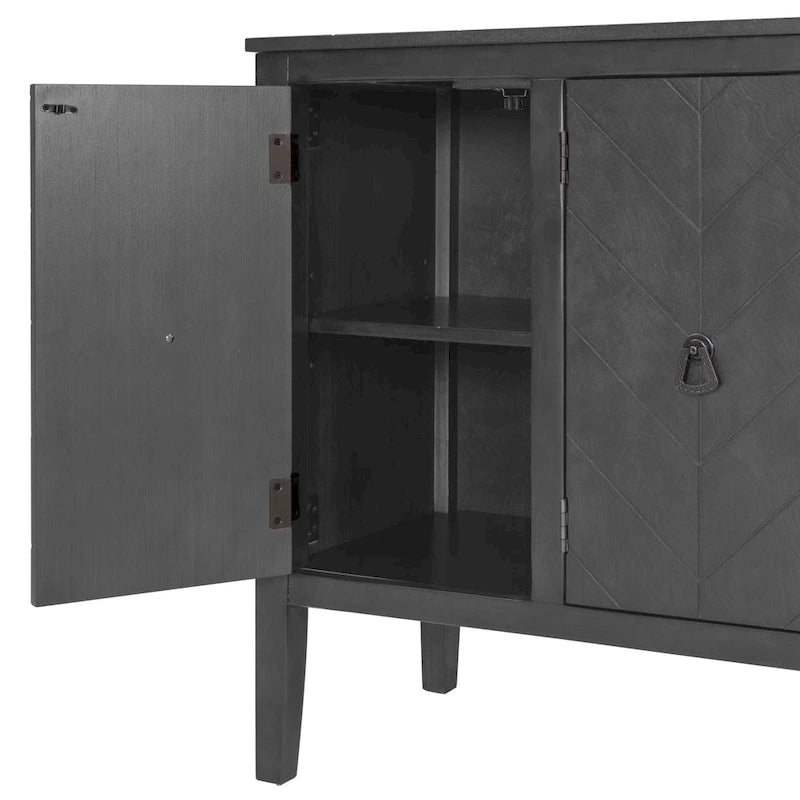 37 Bahut de cuisine de style vintage avec armoire de rangement