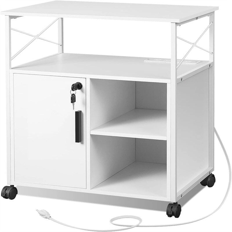 Meuble de rangement avec station de recharge – 16,06P x 23,62L x 25,91H