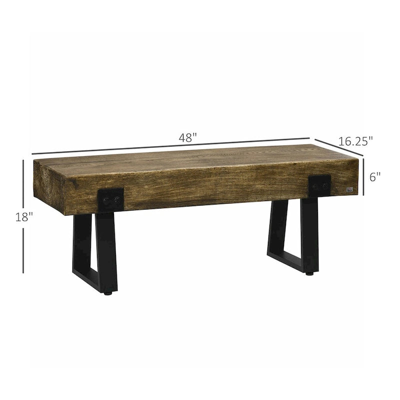 Banc de jardin avec pieds en métal
