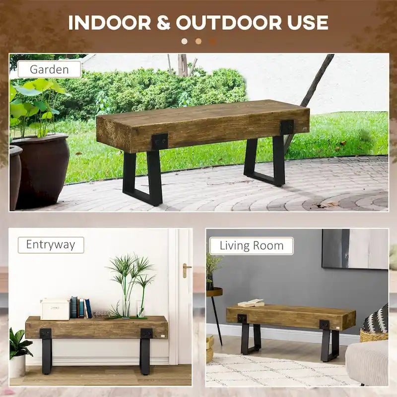 Banc de jardin avec pieds en métal