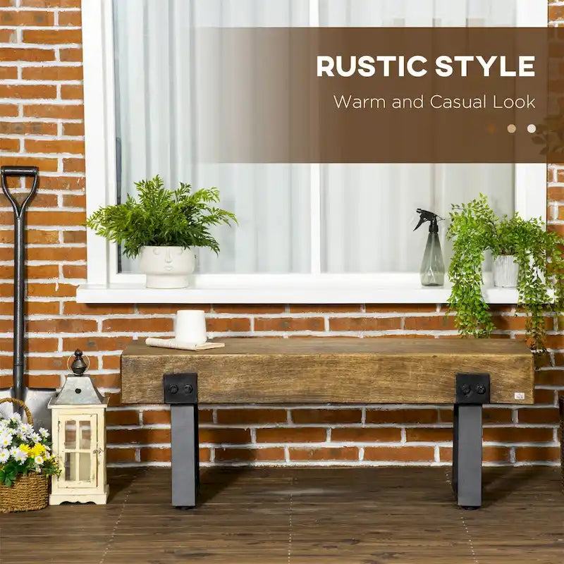 Banc de jardin avec pieds en métal