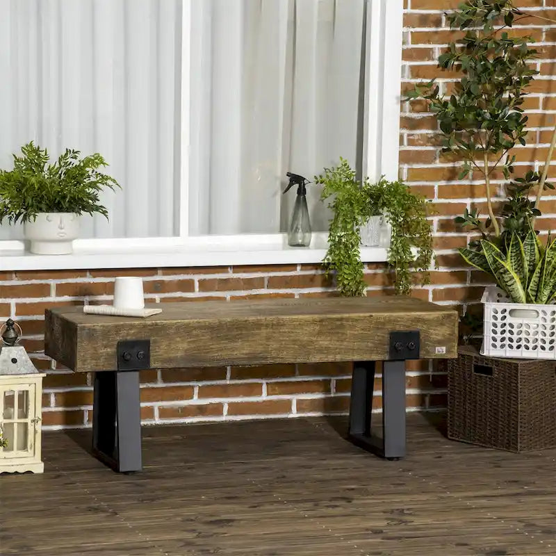 Banc de jardin avec pieds en métal